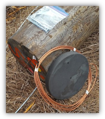 A ConduDisc next to a utility pole