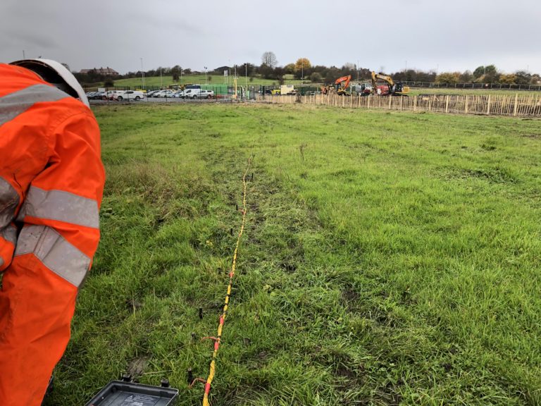 Earthing Services Engineer doing a soil resistivity survey